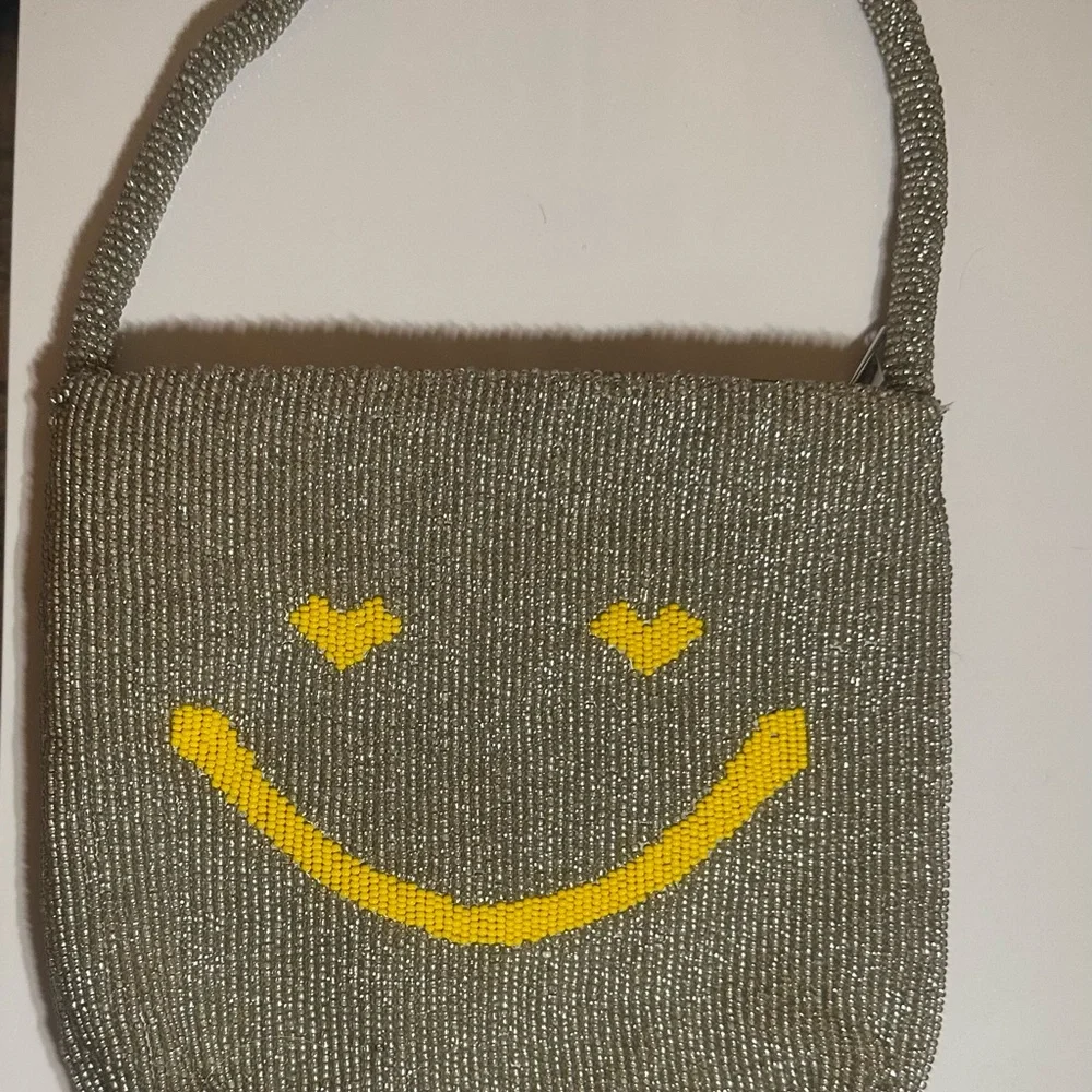 Beaded Smiley Face Bag - Picture 2 of 4
